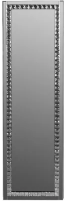 Produktbild von Casa Padrino Luxus Schmuckschrank mit Spiegeltür Silber / Schwarz 35 x 9 x H. 120 cm - Luxus Kollektion