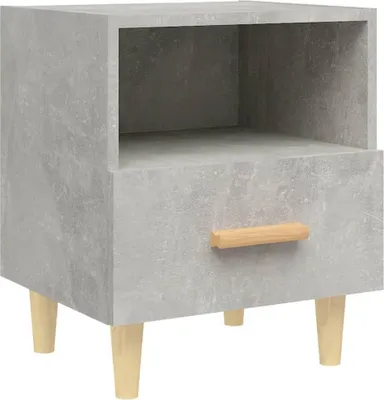 Imagen del producto de Mesita de noche color gris hormigón 40x35x47 cm