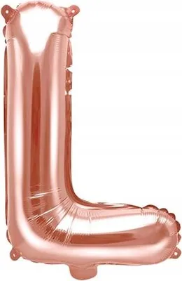 Zdjęcie produktu dla Balon foliowy Litera L, 35cm, Rose Gold różowe złoto