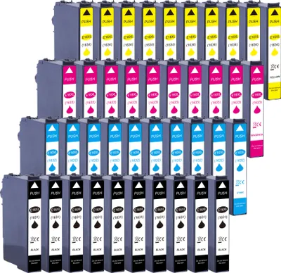 Produktbild von 40er Sparpack ersetzt Epson 16XL (16) Druckerpatronen