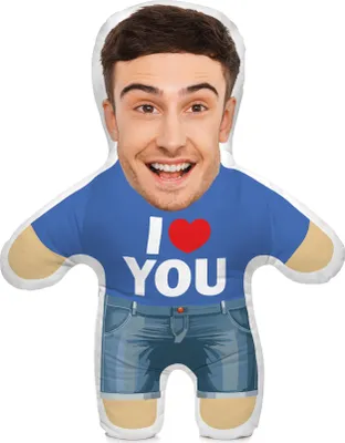 Produktbild von Kissen mit eigenem Foto, personalisiert, 45 cm, Body, Foto-Kissen, zum 18. Geburtstag, Junggesellenabschied, Motiv I LOVE YOU Mann [091]