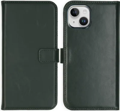 Obrázek produktu pro Selencia Kožené pouzdro s klopou pro iPhone 15 – zelené