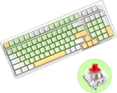 Produktbild von AJAZZ AK992 Gasket Tri-Mode Wireless-Tastatur, mechanische Tastatur mit Hintergrundbeleuchtung, Gaming-Tastatur mit allen Schaltern, individuell anpassbarer Hot-Swap-f?higer BT-Modus, kabelgebundener Modus, 2,4-GHz-Wireless-Modus