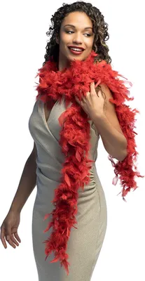 Image de Boland 52698, Boa, adulte, tout e, coton, plume, rouge, 55 g