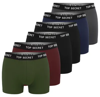 Immagine prodotto di TOP SECRET Boxer uomo in cotone, confezione da 6