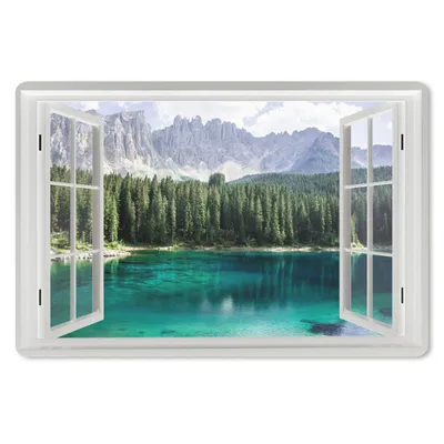 Produktbild von MuchoWow® Mauspad Mousepad Aussicht - Bäume - Wasser 27x18 cm - Mousepads - Maus Mat - Pad - Mausunterlage - Büroartikel - Desk Matten