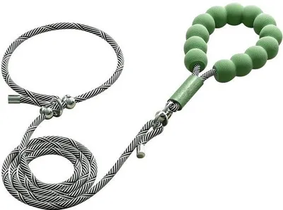 Produktbild von Unyqoos® Reflektierende Hundeleine 1,5 m – gepolsterte Handschlaufe, 360° drehbarer Metallkarabiner, verhedderungsfrei, für kleine bis große Hunde