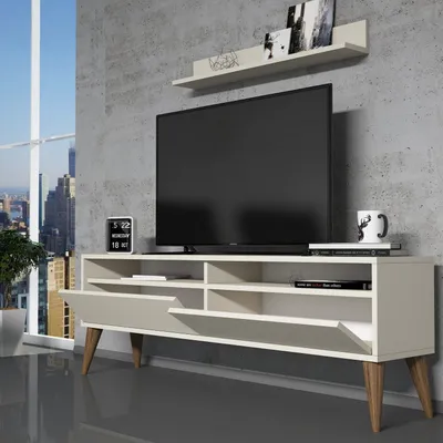 Produktbild von Skye Decor, Best - Cream, TV-Einheit, Creme, 100 % MELAMINBESCHICHTETE SPANPLATTEN, 150 x 30 x 50 cm