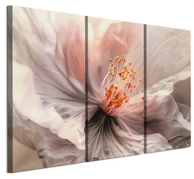 Immagine prodotto di Set di 3 quadri decorativi da parete LUMASOUL per soggiorno, motivo floreale, dimensioni 10 x 120x80 cm. Set di 3 stampe su tela per camera da letto, corridoio, ufficio e cucina