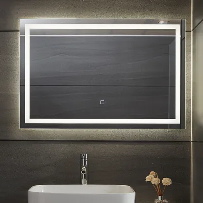 Obrázek produktu pro Aquamarin Koupelnové zrcadlo s LED osvětlením, 90 x 60 cm