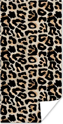 Produktbild von MuchoWow® Poster Pantherdruck - Braun - Luxus 20x40 cm - Plakat - Foto