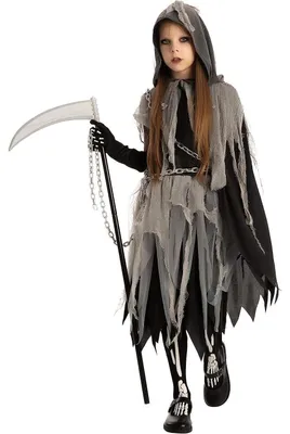 Obrázek produktu pro Kostým Sensenmanna pro děti, dívky, na Halloween, kostým čaroděje, velikosti S-XXL