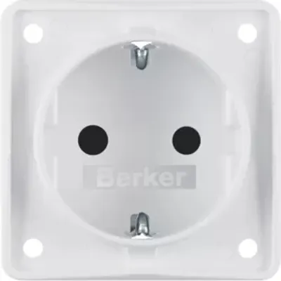 Produktbild von Berker Steckdose Schuko 947792502 polarweiß matt
