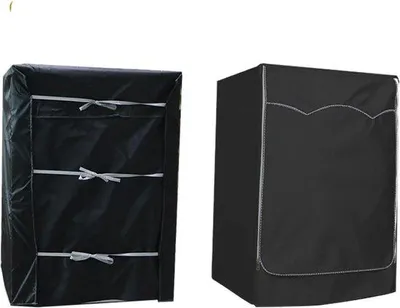 Produktbild von Wasschutzbezug für Waschmaschine, wasserdicht, schwarz