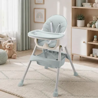 Zdjęcie produktu dla Krzesełko do karmienia Baby Vivo Design 2w1 - Oscar Turquoise
