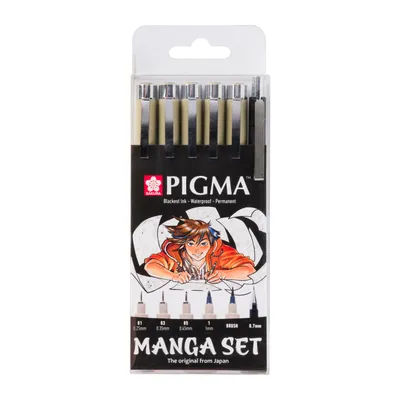 Obrázok produktu pre SAKURA POXSDKMAN6 SAKURA manga set PIGMA, balenie 6 kusov
