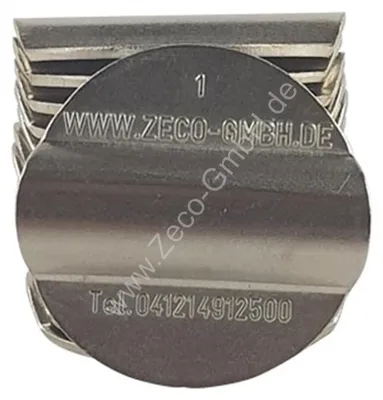 Produktbild von 20x Zeco Schellka Wertmarke AM7 silberfarben Nr. 1 für Münzautomat