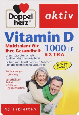 Produktbild von DOPPELHERZ Vitamin D3 1000 I.E. EXTRA Tabletten 45St PZN 10556885