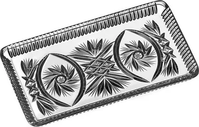 Produktbild von Butterplatte aus Bleikristall 10x18cm, aus Bleikristall