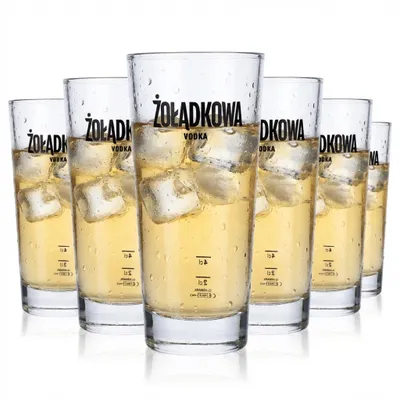 Produktbild von 6x Zoladkowa Vodka Glas 0,33l Gläser Longdrinkglas Stapelglas