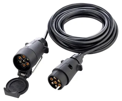 Obrázok produktu pre Napájací kábel pre prívesy so zástrčkou a zásuvkou, 7-pólový, 5 m — Carmotion