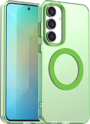 Produktbild von Für Samsung Galaxy S25 FE 5G Candy Design Magsafe PC Hybrid TPU Schutz Hülle Cover Grün
