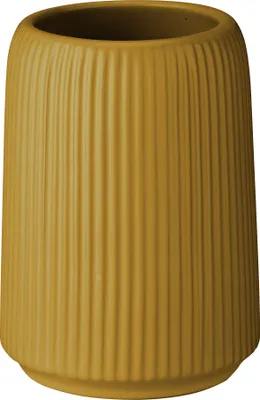 Produktbild von KADAX Badezimmerbecher aus Keramik, Becher für Zahnbürsten, Badezimmer Cup, Gelb