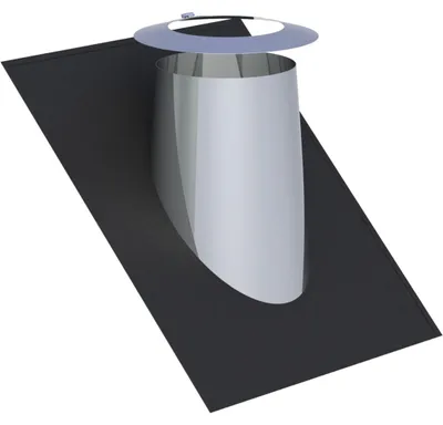 Produktbild von Jeremias DW-FU Dachdurchführung 225mm elastomerrand wetterkragen für Dachneigung 36-45 Grad Edelstahl Abgassystem