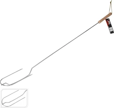 Produktbild von Lagerfeuergabel 100 cm mit Holzgriff – Grillgabel fürs Stockbrot & Würstchen