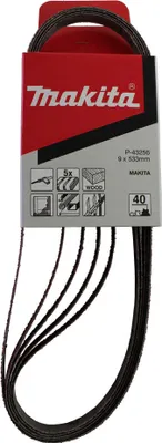 Produktbild von Makita P-43256 Schleifband 533 x 9 mm  K40 (5 Stk.)