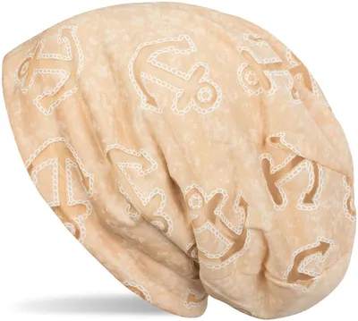 Produktbild von styleBREAKER Beanie Mütze im maritimen Anker Seil Print Look, Slouch Longbeanie, Uni 04024082