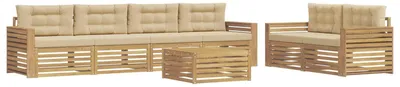 Immagine prodotto di Set di divani da esterno, 7 pezzi, color beige