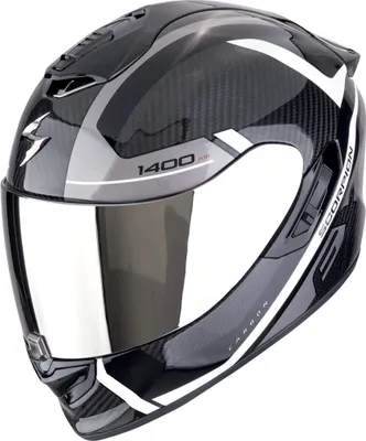 Zdjęcie produktu dla Kask Scorpion EXO-1400 Evo II Carbon Air Enko, czarny/biały/srebrny, 2XL (63/64)