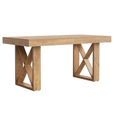 Produktbild von Tribesigns Schreibtisch, 160 x 80 x 75 cm, PC Tisch, schlichtes Design mit dickem Holz, Büroschreibtisch Arbeitszimmer, Rustikales Braun