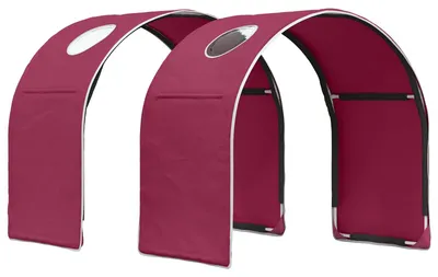 Obrázok produktu pre Tunelová posteľ 2 pcs Červená 211 x 52,5 x 2 cm Polyester