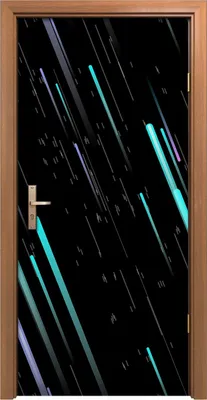 Produktbild von Türposter 90x200 cm Türaufkleber Türtapete Türfolie Klebefolie Wand Kunst Futuristisches Neonlicht