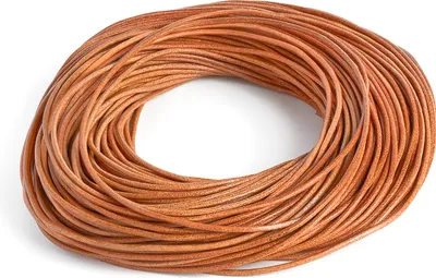 Produktbild von VBS XXL Lederband, 50 m, Ø 2 mm Hellbraun