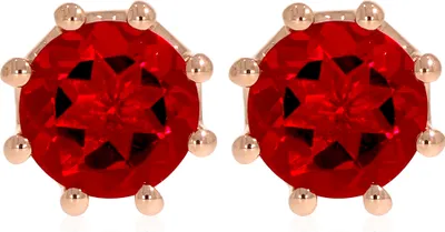 Produktbild von CB05534 Ohrstecker mit Red HT-Quarz ca. 3,78 ct. rosèvergoldet XEN