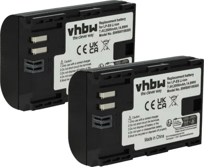 Produktbild von vhbw 2x Akku kompatibel mit Canon XC10, XC15 Kamera (2000 mAh, 7,2 V, Li-Ion), Infochip