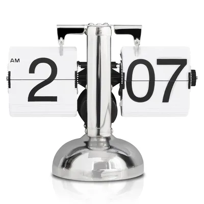 Produktbild von Retro Flip Clock Tischuhr mit Quarzwerk, mechanische Klappuhr, minimalistische Digitalanzeige für Wohnzimmer und Büro,16x21 cm