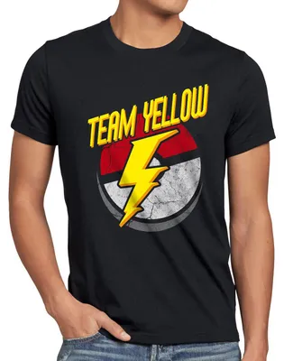 Produktbild von BaumwolleCloud TEAM YELLOW Herren T-Shirt Team Gelb Instinct Elektro Intuition
