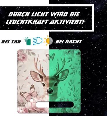 Produktbild von Nachtleuchtende Schutzfolie kompatibel mit Toniebox1 passgenaue Folie mit Motiv Kratzschutz für Musikbox Y031-01 Reh