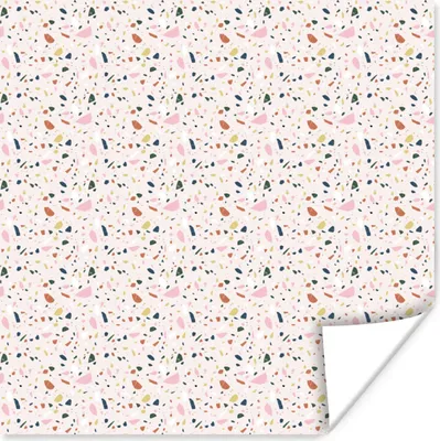 Produktbild von MuchoWow® Poster Lehm - Muster - Terazzo 50x50 cm - Wohnzimmerdekoration
