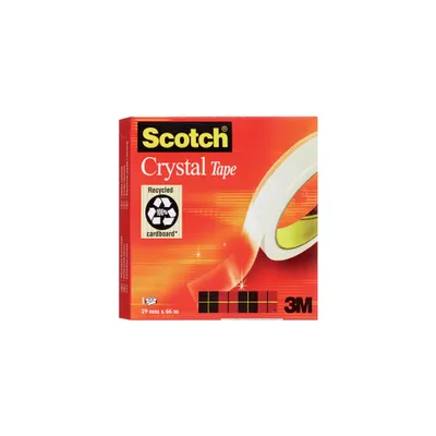 Zdjęcie produktu dla Scotch® C6001966 Taśma klejąca Crystal Clear 600, octan celulozy, rozmiar taśmy (dł. x szer.): 66 m x 19 mm
