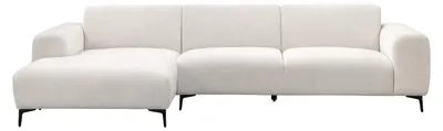 Produktbild von Ecksofa links, mit strukturierter Stoffbezug in Beige von SAPIGO