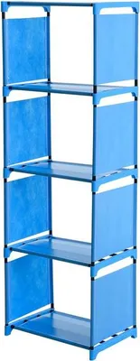 Produktbild von Bücherregal Standregal Bücherschrank Regal Wandregal Stoffregal 4 Fächer Blau