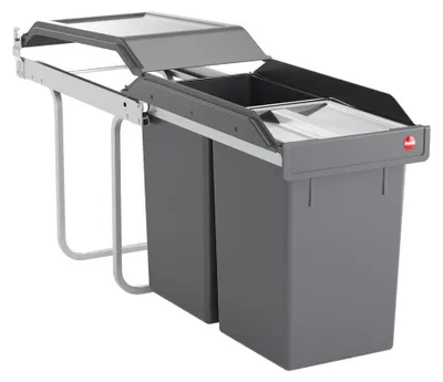 Immagine prodotto di Cestino Hailo 3650102 TA Swing A Tandem 2x 15 litri con coperchio