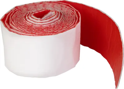 A roll of white and red insulating tape.