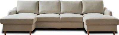 Produktbild von Lisa Design Will - Wohnlandschaft U-form - 7 Sitzplätze - mit Schlaffunktion und Bettkasten - aus Stoff , Beige