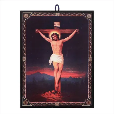 Produktbild von Ikone Kreuzigung Christi orthodox e Reproduktion aus Griechenland